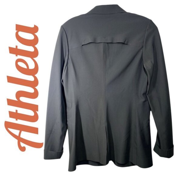 ATHLETA INTERSTELLAR BLAZER OLIVE GREEN SLEEK MODERN MINIMALIST, SIZE 4 - Picture 4 of 12